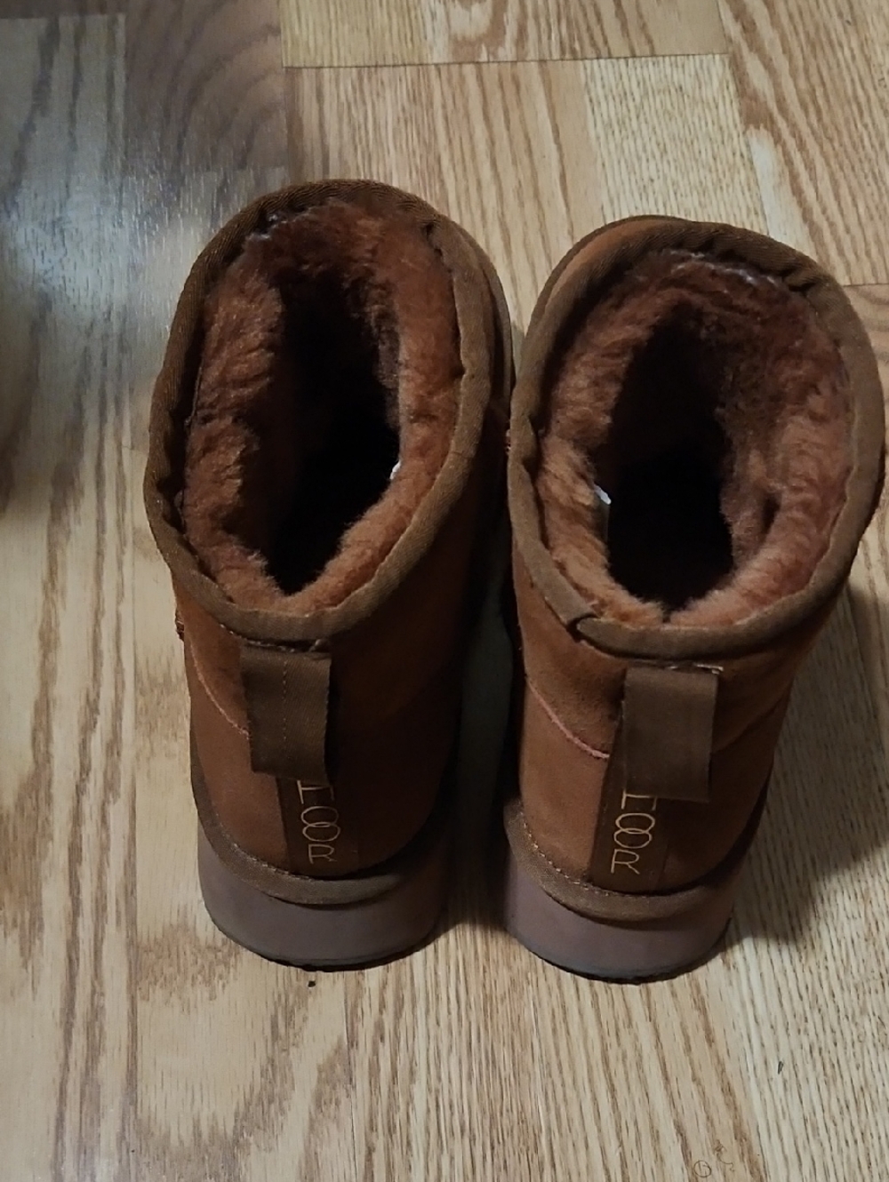 Women's Brown Faux-Suede Ankle Booties with Plush Lining